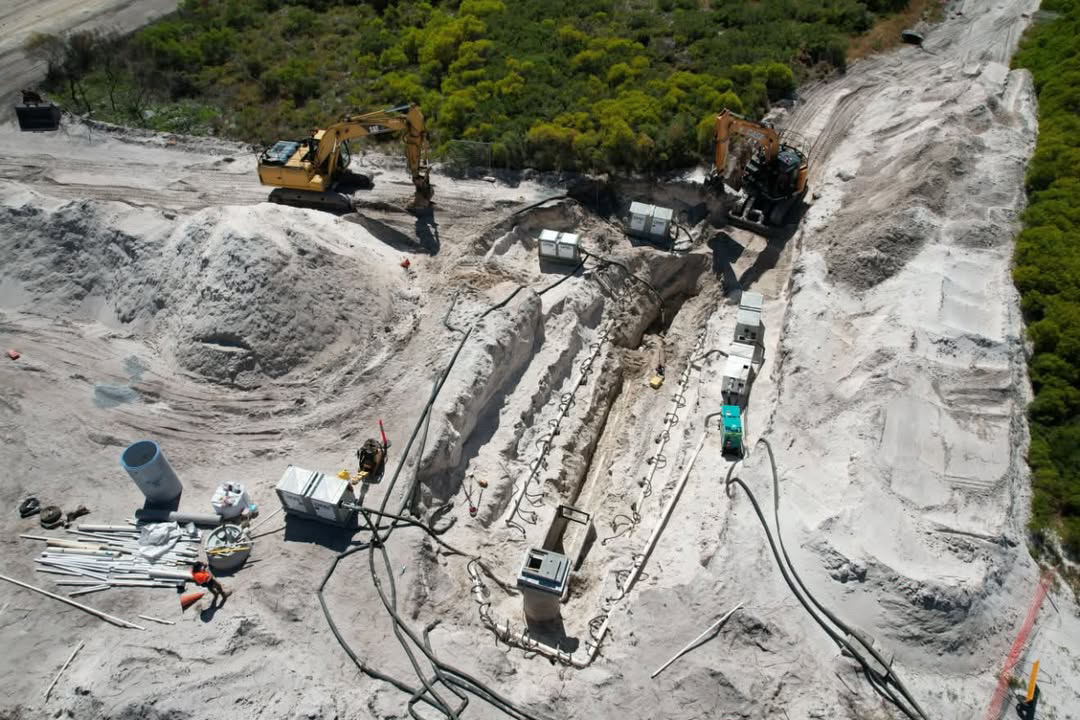Bulk earthworks with excavators and haul trucks