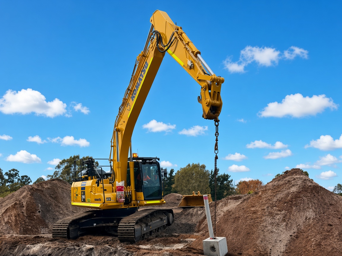 USCM excavator available for wet and dry hire on civil and mining projects