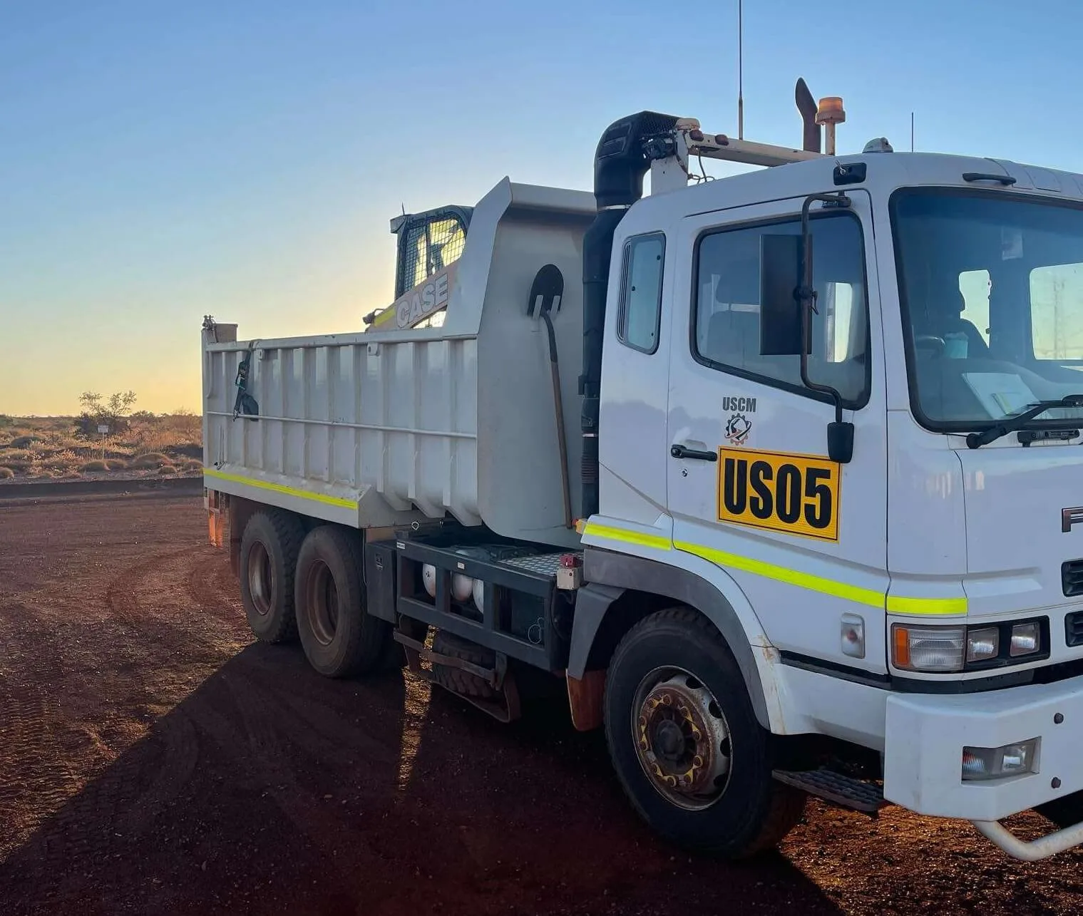 Tipper truck on a civil construction site
