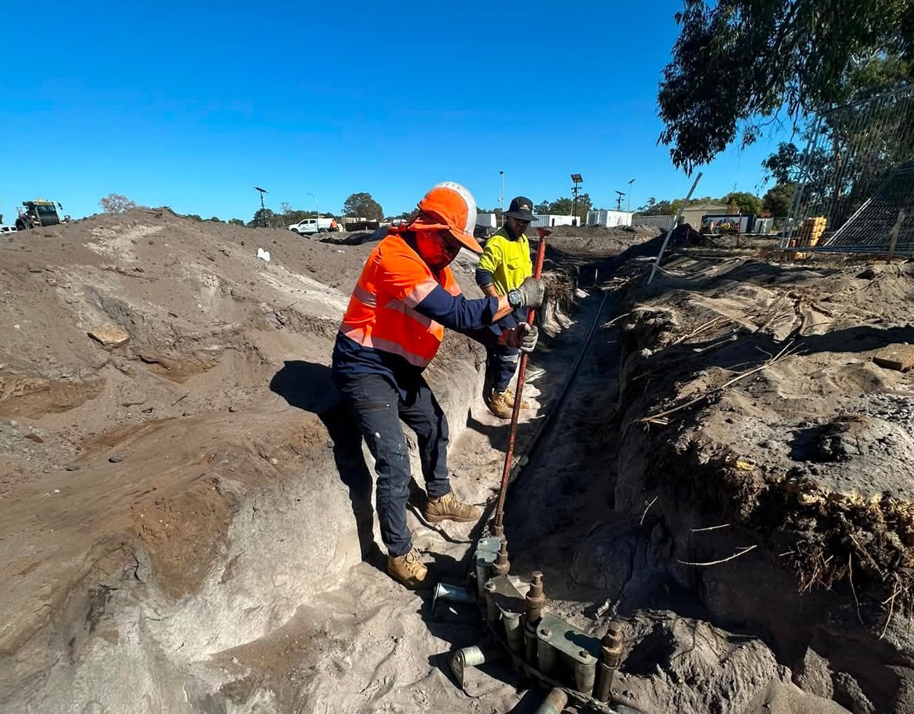 Locating underground services on a civil site
