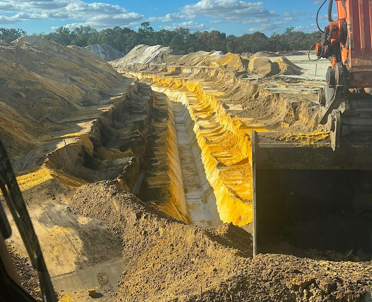 Excavation and backfilling on a civil project