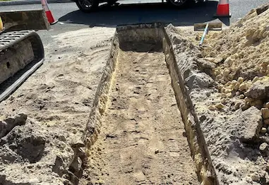 Stormwater drainage construction on Hepburn Avenue