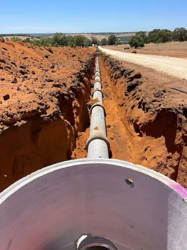 Open drain forming during Gin Gin stormwater package