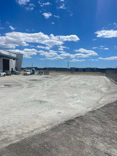Completed commercial depot earthworks and slab prep package