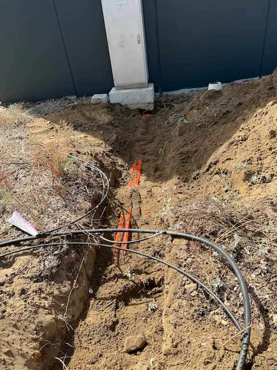Electrical pit construction during Perth power infrastructure works