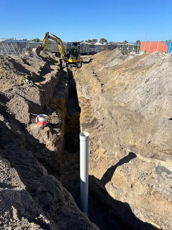 Trench stabilisation during Dayton sewer installation